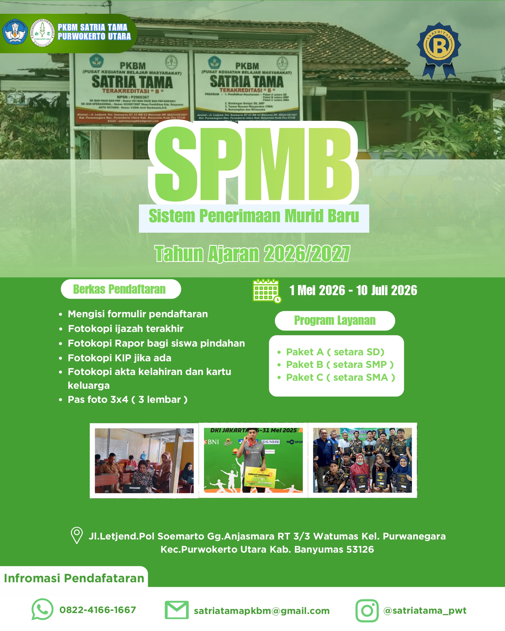 Pendaftaran SPMB Tahun Ajaran 2026/2027